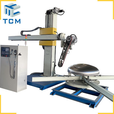 全自動 CNC 磨き機 鋼タンクキャップ 400V 皿端磨き機